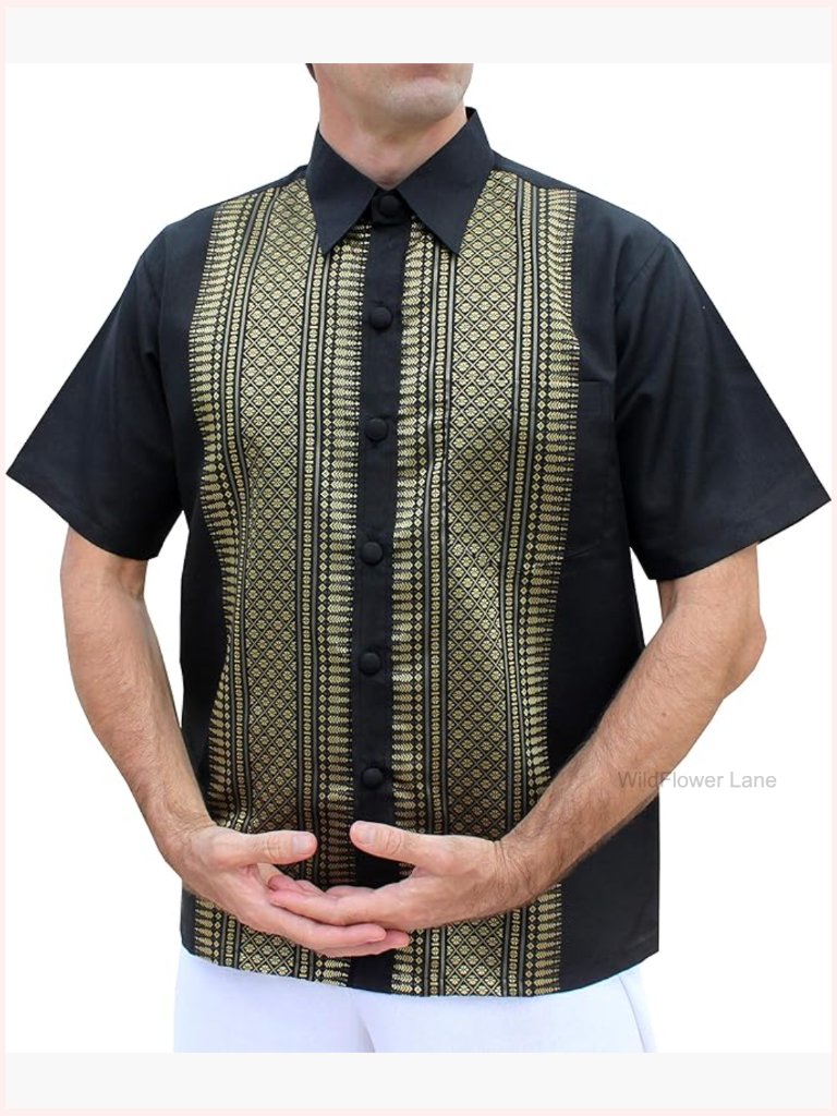 Handwoven Thai Silk Shirt With Paisley Pattern